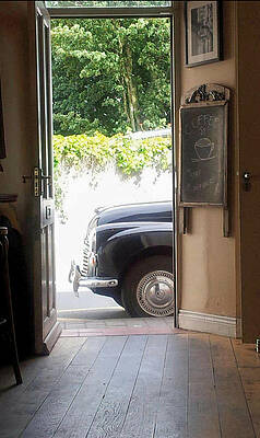 Calling at Andrew's for Coffee - Morris Minor by Finbar Calling at Andrew's for Coffee - Morris Minor by Finbar