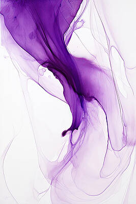 Wall Art - Painting - Calming Minimalism in Serene Purple by Lourry Legarde