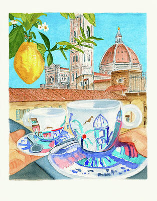 Cappuccino With A View Of The Duomo by Deborah League Cappuccino With A View Of The Duomo by Deborah League