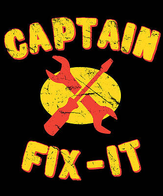 Wall Art - Digital Art - Captain Fix-It by Flippin Sweet Gear