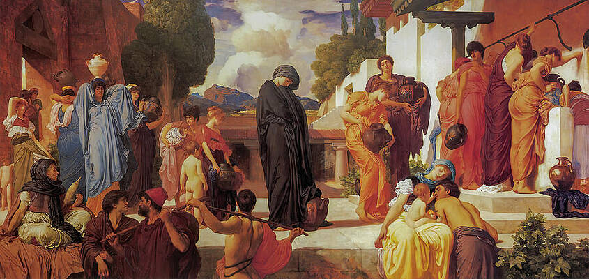 Wall Art - Mixed Media - Captive Andromache 1886 by Frederic Leighton
