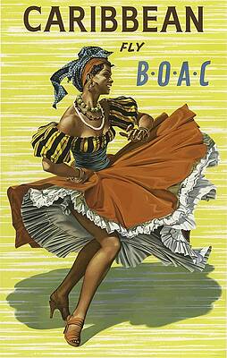 Wall Art - Drawing - Caribbean Travel Poster by Travel Poster