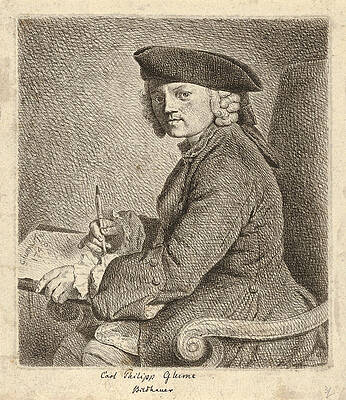 Carl Philipp Glume, the Artist's Brother Print by Johann Gottlieb Glume