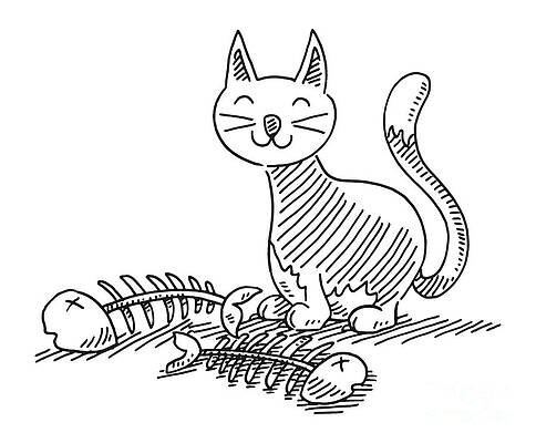 Cartoon Cat Drawings - Pixels