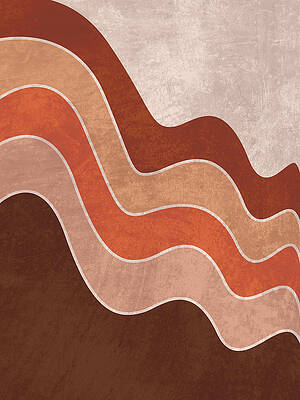 Cascade - Minimal Brown Abstract by Studio Grafiikka Cascade - Minimal Brown Abstract by Studio Grafiikka