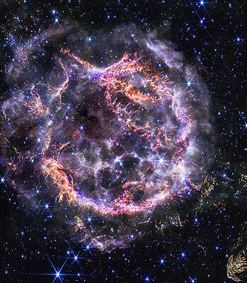 Wall Art - Photograph - Cassiopeia A NIR Cam Image from NASA James Webb Space Telescope  by Carol Japp
