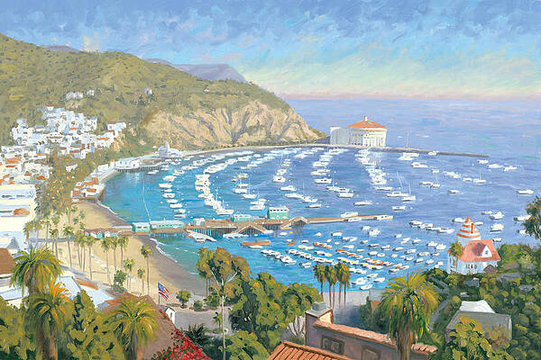 Wall Art - Painting - Catalina Island - Avalon by Steve Simon