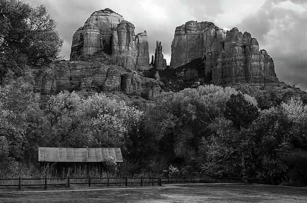 Cathedral Rock in Black and White by Dave Dilli Cathedral Rock in Black and White by Dave Dilli