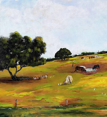 Cattles Drinking by Daniel Xiao Cattles Drinking by Daniel Xiao