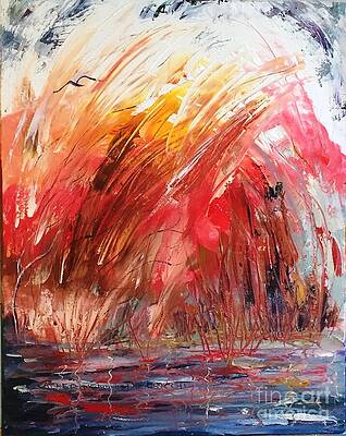 Wall Art - Painting - Fireworks by Catherine Ludwig Donleycott