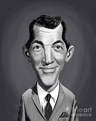 Wall Art - Digital Art - Celebrity Sunday - Dean Martin by Rob Snow