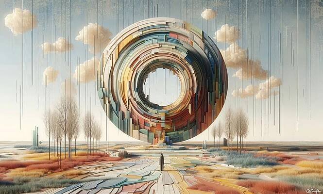 Ethereal Digital Art - Celestial Gateway by Colin Hardman