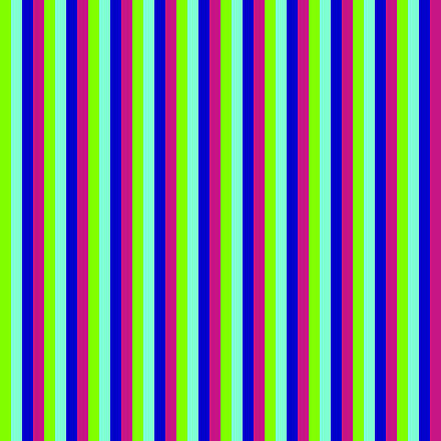 [ Thumbnail: Chartreuse, Aquamarine, Blue, and Violet Colored Pattern of Stripes Jigsaw Puzzle ]