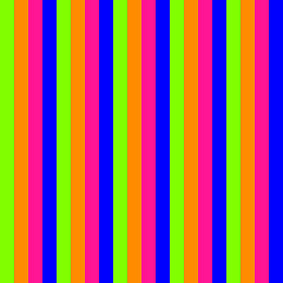 [ Thumbnail: Chartreuse, Dark Orange, Deep Pink, and Blue Colored Stripes Pattern Duvet Cover ]