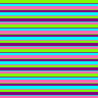 [ Thumbnail: Chartreuse, Purple, Aqua, and Hot Pink Colored Pattern of Stripes Tapestry ]