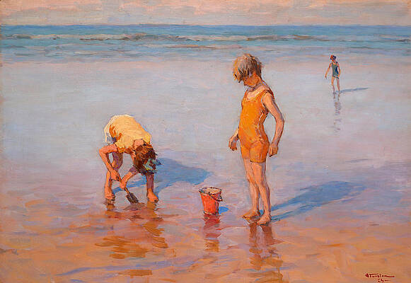 Children on the Beach by Charles Atamian Children on the Beach by Charles Atamian