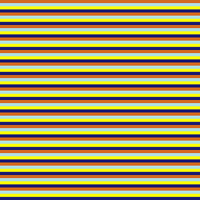 [ Thumbnail: Chocolate, Powder Blue, Yellow, and Midnight Blue Colored Pattern of Stripes Acrylic Print ]