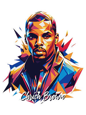 Wall Art - Digital Art - Chrish Brown #1 in WPAP Pop Art by Vector Artnesia