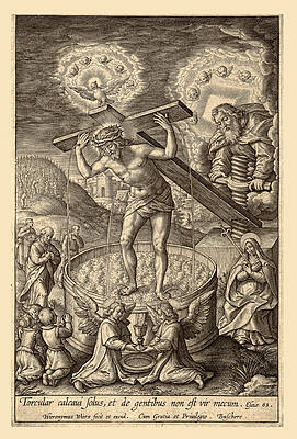 Christ in the Wine Press Print by Hieronymus Wierix