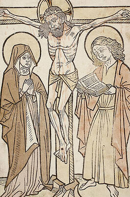 Christ on the Cross Between Mary and Saint John by Unknown Artist Christ on the Cross Between Mary and Saint John by Unknown Artist