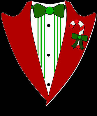 Wall Art - Digital Art - Christmas Party Tuxedo by Flippin Sweet Gear