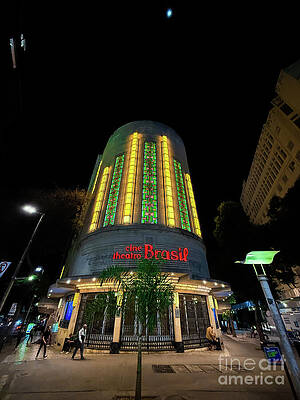 Wall Art featuring the photograph Cine Theatro Brasil In Belo Horizonte by Leslie Brashear