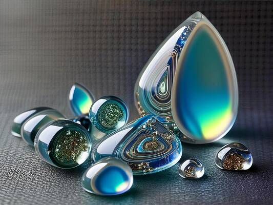 Wall Art - Digital Art - Circuit Gems by Eris And AI