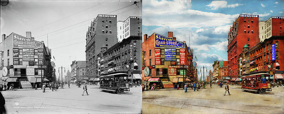City - Buffalo NY - Signs of the Times 1900 - Side by Side by Mike Savad City - Buffalo NY - Signs of the Times 1900 - Side by Side by Mike Savad