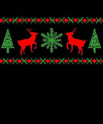Wall Art - Digital Art - Classic Ugly Christmas Sweater by Flippin Sweet Gear