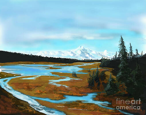 Wall Art - Digital Art - Clear Day on Denali by Doug Gist