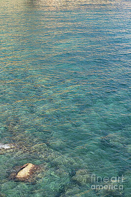 Wall Art - Photograph - Clear sea water and reflections in a rocky bay by Adriana Mueller