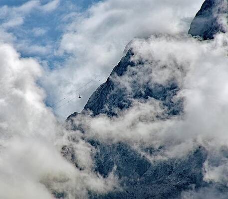 Wall Art - Photograph - Climbing up Zugspitze by Monika Salvan