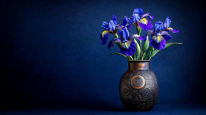 Wall Art - Digital Art - Clockwork Bloom - A Dark Fantasy in Purple and Brass by Mia Thompson