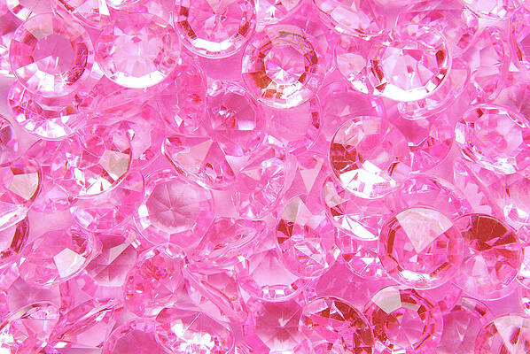 Wall Art - Photograph - Close Up Of The Pink Diamond Background by Severija Kirilovaite