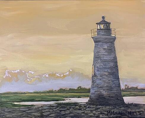 Tybee Island Lighthouse  Original Painting on 16x20 Fredrix Canvas Pa –  Brandon Art Co.
