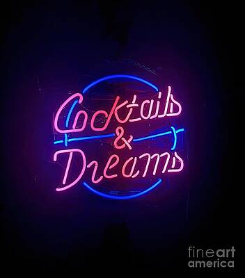 Cocktails and Dreams Neon Sign by Stevens Hughes