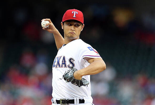 Wall Art - Photograph - Coco Crisp and Yu Darvish by Rick Yeatts