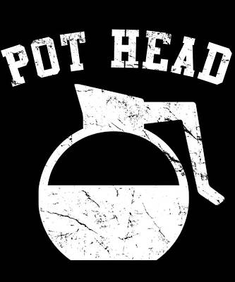 Wall Art - Digital Art - Coffee Pot Head by Flippin Sweet Gear