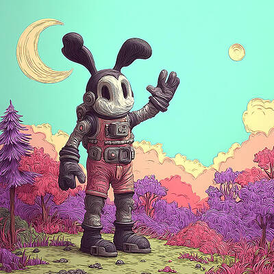 Wall Art - Painting - Color Bunny by BeLux Beyond