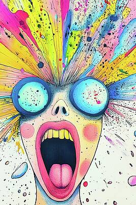 Wall Art - Digital Art - Color Explosion - Scream of the Senses by Matthias Hauser