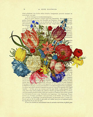 Wall Art - Digital Art - Colorful Flowers by Madame Memento