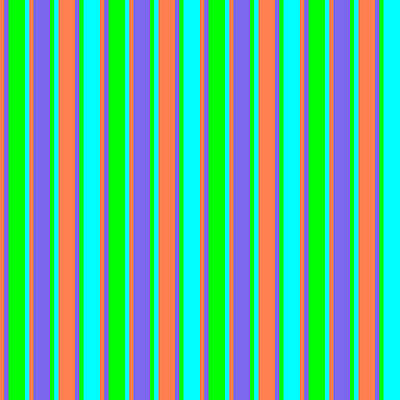 [ Thumbnail: Coral, Medium Slate Blue, Lime, and Aqua Colored Lines Pattern Duvet Cover ]