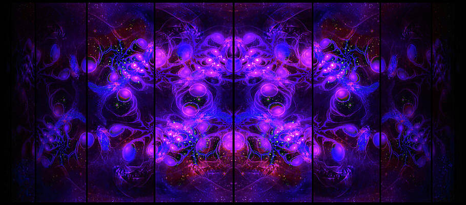 Wall Art - Digital Art - Cosmic Alien Eyes Void by Shawn Dall
