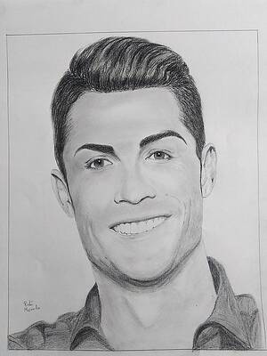 How to Draw Ronaldo on Field, Celebrities Cristiano Ronaldo