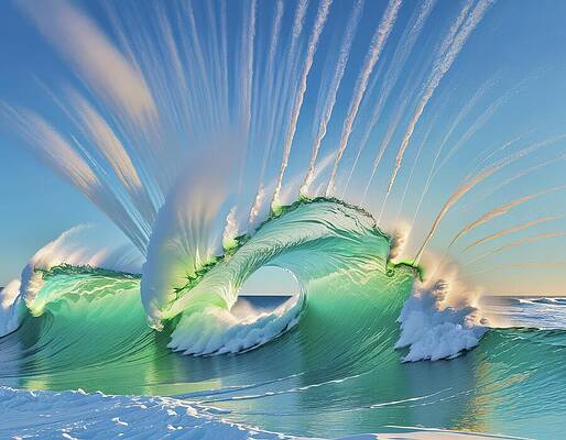 Wall Art - Digital Art - Crazy Wave by Eris And AI