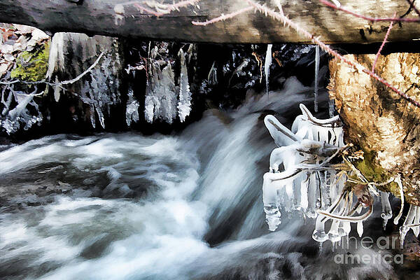 creek with ice by Roland Stanke creek with ice by Roland Stanke