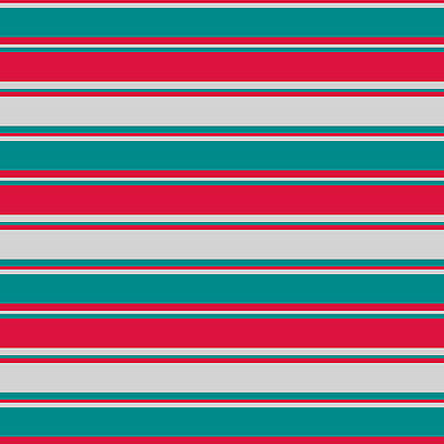[ Thumbnail: Crimson, Light Gray, and Dark Cyan Colored Stripes/Lines Pattern Duvet Cover ]