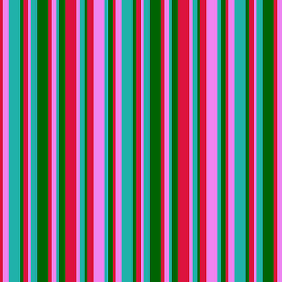 [ Thumbnail: Crimson, Violet, Light Sea Green, and Dark Green Colored Lines/Stripes Pattern Acrylic Print ]