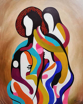 Wall Art - Digital Art - Crowded Family by Samuel HUYNH