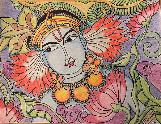 RadhaMadhavam Kerala Mural Painting | Radha Krishna Acrylic Painting  Tutorial for beginners(Part 02) - YouTube